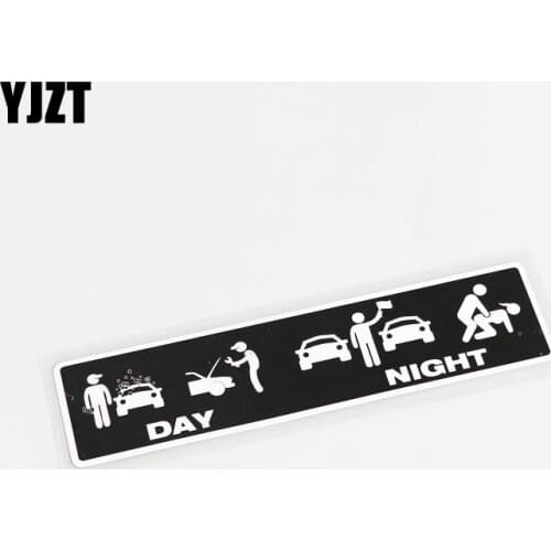 YJZT 15CM*3.2CM Fashion Day Night Car Sticker Decal PVC Motorcycle Car-styling 13-0373