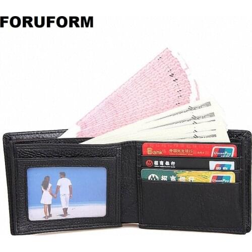 Genuine Leather Mens Wallets Brand Zipper Design Short Men Purse Male Clutch With Card Holder Photo Holder Purses Wallet LI-1903