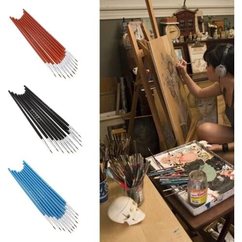 10pcs/set Nylon Hair Brush Hook Line Pen Artist Acrylic Painting Oil Painting Brush Set ArtRamadan Festival Gifts