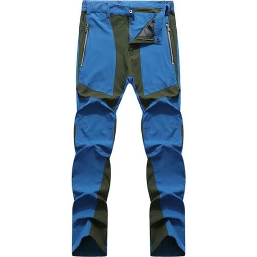 New Plus Size Breathable Waterproof Hiking Pants Outdoor Windproof Trousers Men Camping Traval Sport Hiking Pants