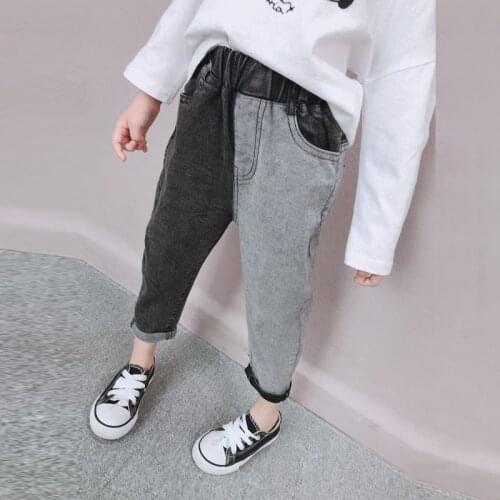 IENENS 2-7Y Fashion Boys Casual Jeans Trousers Baby Toddler Boys Denim Pants Kids Children Slim Long Pants Bottoms Clothing