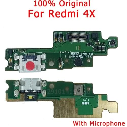 Original Charging Port For Xiaomi Redmi 4X Charge Board USB Plate PCB Ribbon Socket Dock Connector Flex Replacement Spare Parts