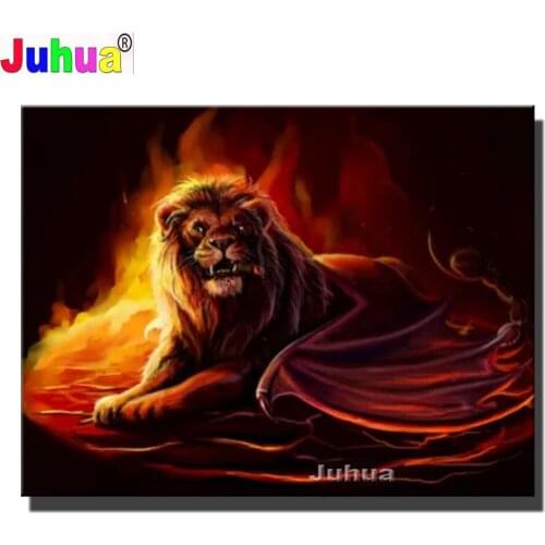 Full square/Round Diamond embroidery"Lion fantasy"diamond Painting Cross Stitch Rhinestone Of picture Animal Mosaic Diamond