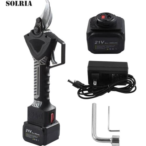 New Cordless Pruner Extreme Heat Dissipation Electric Pruning Shears Fruit Tree Garden High Branch Shears +1 Battery power Tool