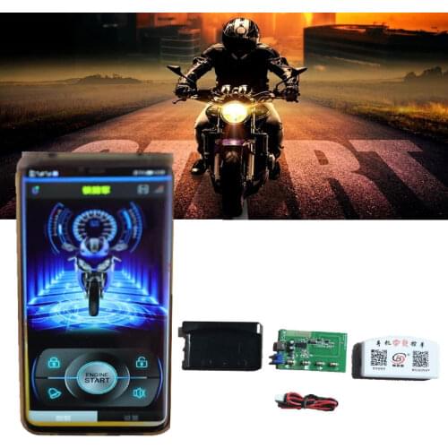 PKE Motorcycle Remote Engine Start Mobile app Keyless Entry Alarm Electric bike DC 12V Anti-theft Security System Scooter