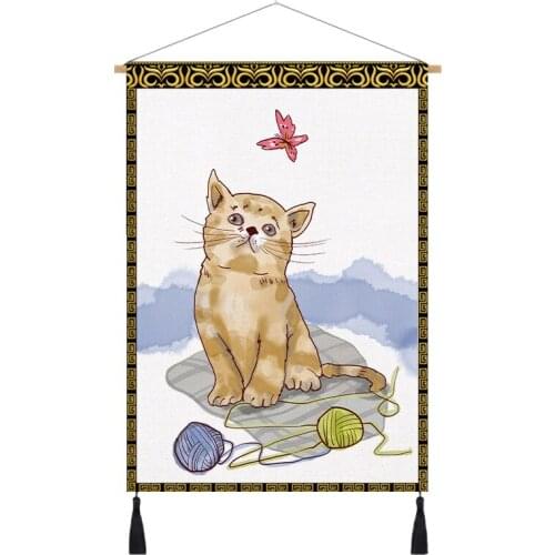 Nordic Fashion Home Decor Wall Tapestry Rectangle With Tassel Living Room Bckground Decor Dirt-resisting Chic Printed Handicraft