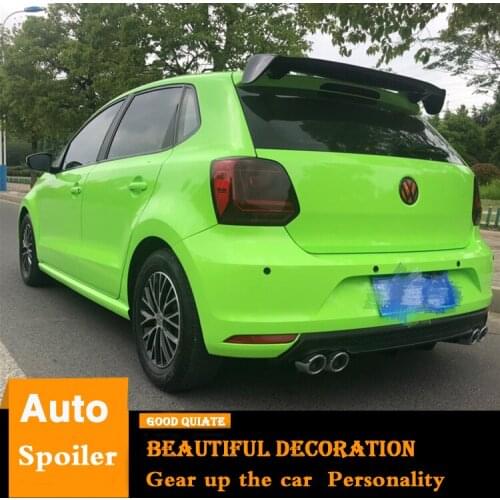 For Volkswagen Polo Spoiler Sport ABS Plastic Material Car Rear Wing Trunk Rear Roof Spoiler Fit For POLO 2011/12/13/14/15/2018