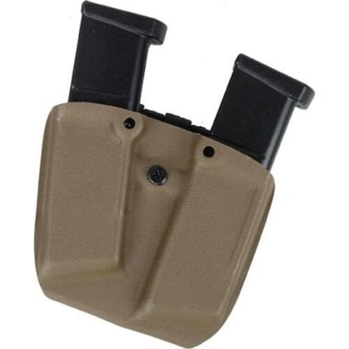 Tactical Belt Clip Mount 0305 Kydex Double Mag Pouch Holster for G17 DE