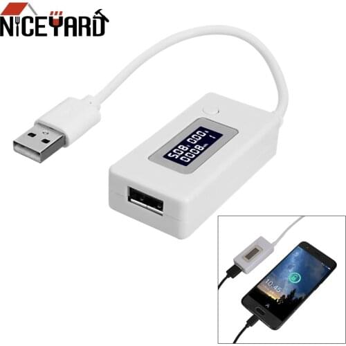 NICEYARD Power Charger Battery Capacity Detector Micro USB Tester for Phone Power Bank Mobile Voltage Current Meter LCD Screen