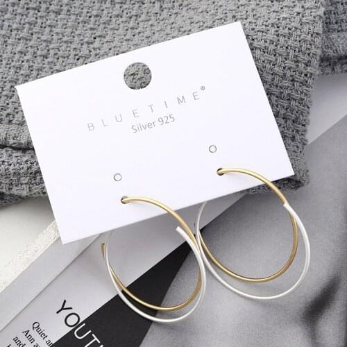 TONGKWOK Bohemia Exaggeration Dangle Earrings For Women Silk Thread Tassel Metal Long Chandelier Earrings #140141