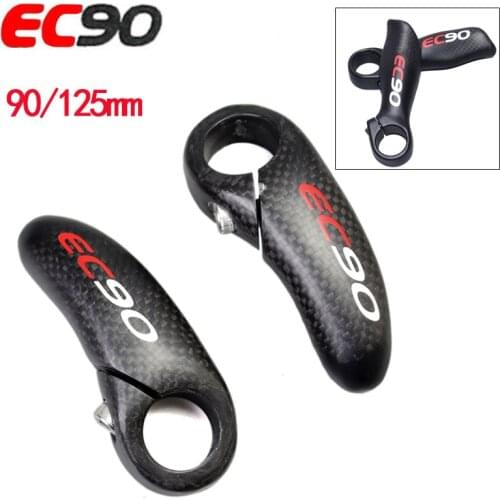 EC90 Road Mountain Bike Handlebar Extended Bar End Carbon Fiber Small Handlebar Auxiliary With Lock Ring Cycling Accessories