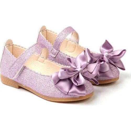 Spring Girls flats Sequins Princess Sandals Children Shoes Glitter Leather Butterfly Girls Kids Shoes For Party Dress Weddin