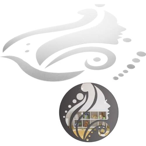 New 3D Acrylic Beauty Mirror DIY Wall Home Decal Mural Decor Vinyl Art Stickers