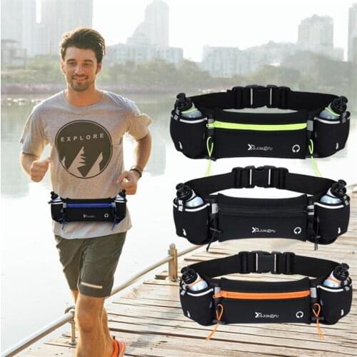 Running Waist Bag Marathon Running Bag Men Women Outdoor Riding Fitness With Water Bottle Waterproof Phone Sport Belt Waist Bag