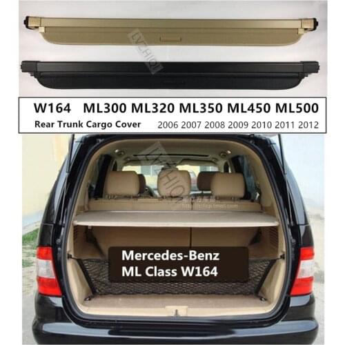 Rear Trunk Cargo Cover For Mercedes-Benz ML Class W164 ML320 ML350 ML500 2006-2012 High Qualit Car Security Shield Accessories