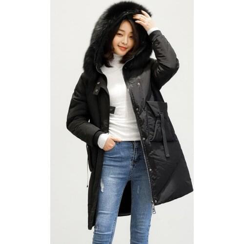 2020 Clothes Women Down Jacket Woman Hooded Long Coats Winter Coat Women Fox Fur Collar Parka Chaqueta Mujer MY1518