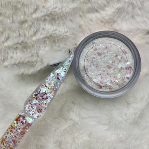 10g/Jar 12Colors Crushed Crystal Shimmer Nail Acrylic Powder 1 Bottle Iridescent glitter acrylic Rainbow Glitter Nail Dip Powder