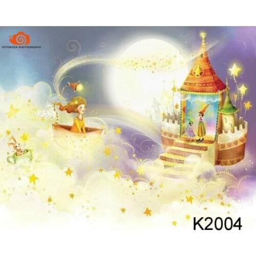 5X7ft Hand painted Muslin Christmas baby children backdrops,fairy tale scenic newborn Photography Studio Backgrounds K2004