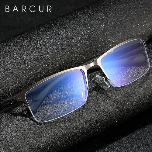 BARCUR Design Anti Blue Light Blocking Reading Glasses For Men Myopia Women Prescription Glasses UV400 Optical Eyewear