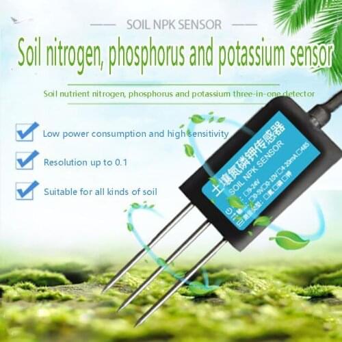 Soil nitrogen phosphorus and potassium detector organic Fertility mafertility nutrients high-precision PH Tester Meter sensor