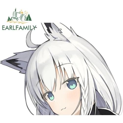 EARLFAMILY 13cm x 9.7cm for Hololive En Auto Decal Window Trunk DIY Waterproof Car Stickers Suitable for Vehicle VAN Truck