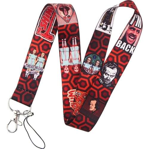 ER215 Horror Movie Ghost Twins Lanyards ID Badge Holder Mobile Phone Straps Badge Key Holder Keychain Gift For Fans Friend