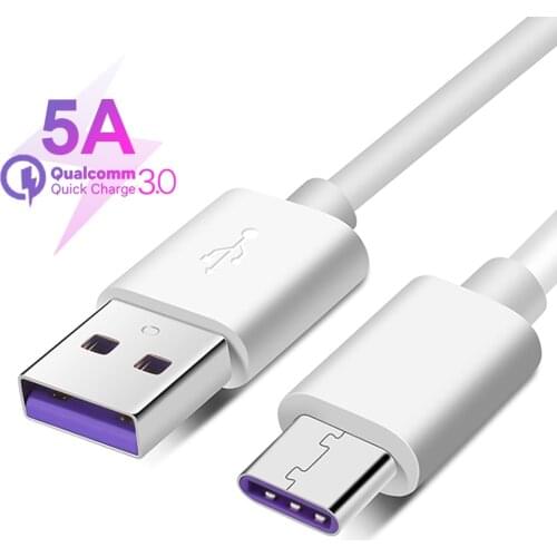 5A USB Type C Cable For Huawei P30 Pro Mate 20 Lite P20 9 Honor 30 V30 V20 10 9X Xiaomi Samsung OPPO Fast Charger Quick Charging