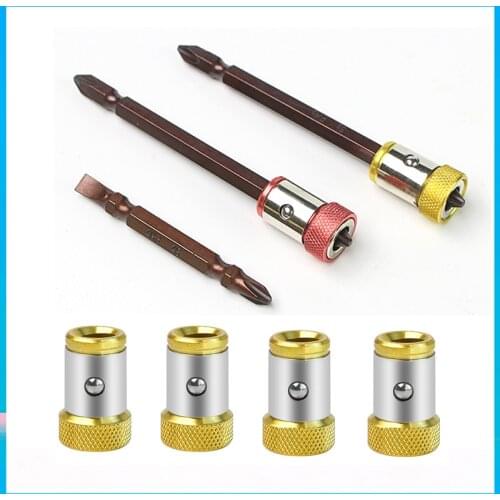 Magnetic Ring 1/4” Metal Screwdriver Universal Bit Magnetic Ring For 6.35mm Shank Anti-Corrosion Drill Bit Magnet Powerful Ring