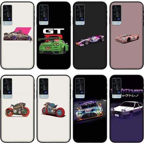 Cartoon car Phone case for vivo x60 pro plus x50 s7 s9 x30 x27 s9e, Protective silicone case for vivo iqoo 7 z3 neo 3 5
