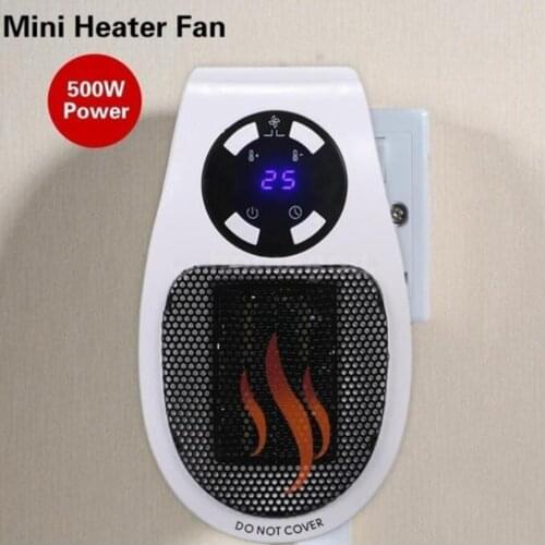 Wall-Outlet Mini Electric Air Heater Powerful Warm Blower Fast Heater Fan Stove Radiator Room Warmer