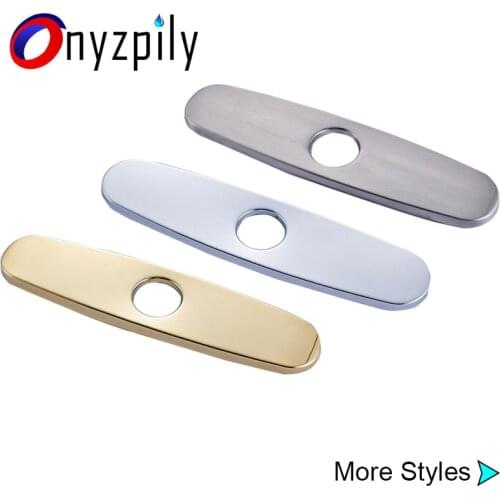 Onyzpily Free Shipping 10 Inch Hole Cover Plate Black Chrome Brushed Nickel Hole Cover Plate Kitchen Faucet Accessories