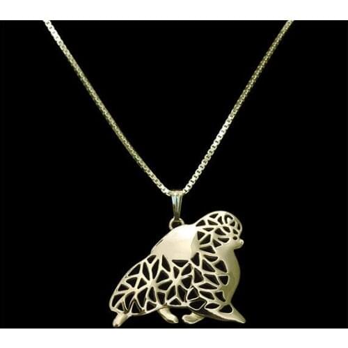Wholesale Unique Handmade Boho Chic Pomeranian movement Necklace Female and Male Gift Jewelry Pendant--12pcs/Lot
