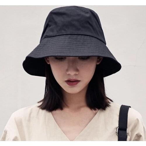 2021 New Bucket Hat Fashion Solid Color Simple Outdoor Beach Sun Hats Women Panama Cap Ladies Girls Fisherman Caps