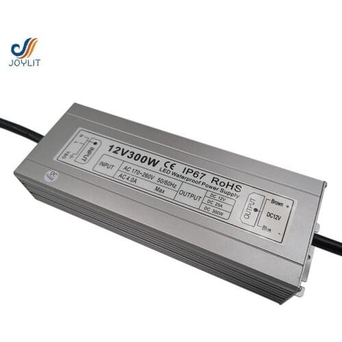 2PCS AC220V 110V to DC 12V/24V 100W 300W 200W IP67 Underwater Led Driver Transformer Power Supply Adapter for Swimming Pool