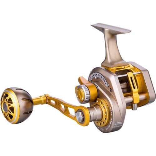 CNC carved full metal fishing reel trolling sea fish slow jigging fishing wheel Double brake13+2BB high gear ratio 6.3:1