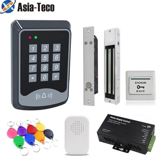 RFID keyboard keys Smart Door Access Control System With Power Supply 180KG electronic lock Door Access Control System Kit