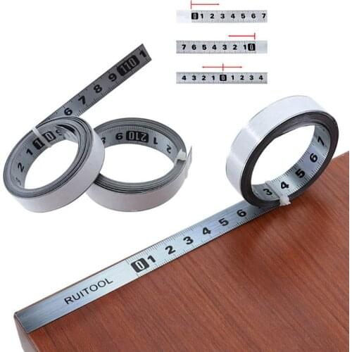 Tape Measure Metric 1M-5M Miter Track Measuring Tape Steel Ruler for T-track Router Saw Table Woodworking Tools