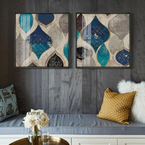 Modern Abstract Canvas Wall Art Posters and Prints Gold Leaf Pictures for Home Design Living Room Office Decoration Painting