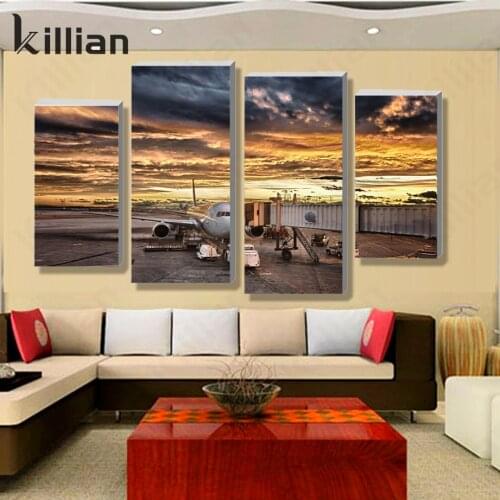 Modern Scenery Beautiful Hd Printing Canvas Painting Airplane Poster Living Room Bedroom Wall Hanging Painting Frameless Paintin
