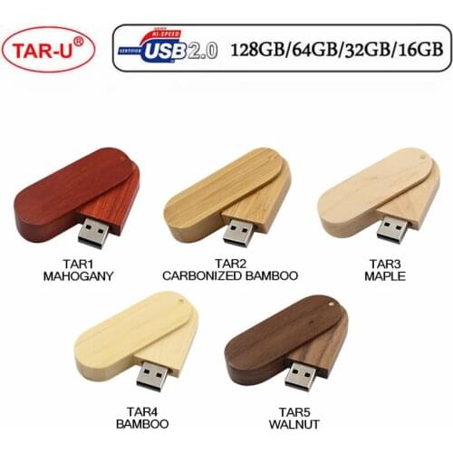 Creative Wooden Crystal USB Flash Drive Personalized Photo Logo 4GB 8GB 16GB 32GB USB 2.0 Pendrive Custom Logo for Wedding Gifts