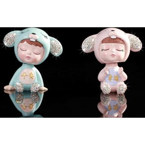 Fat Auto Decoration Doll Suit Desktop Decoration Car Accessories Interior Cartoon Character Toy Model Gifts For Child