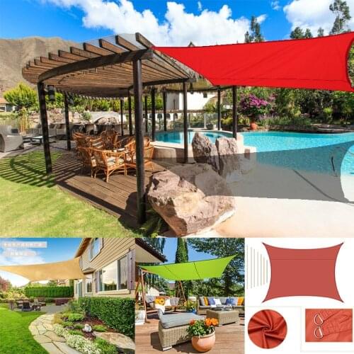 3*3M Outdoor Sun Shelter Square Sun Shade Sail Garden Courtyard Waterproof Dustproof Shading Net Various Colour