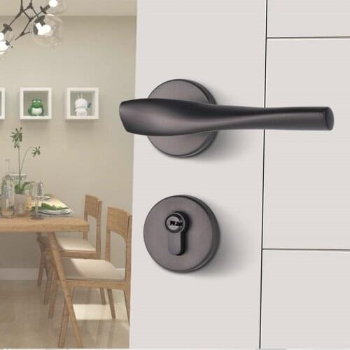 European Style Door Handle Lock Silent Anti-theft Door Locks Home Hotel Zinc Alloy Mute Split Lock Indoor Hardware Accessories