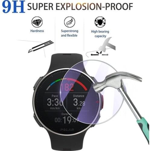 Screen Protective Film For Polar Vantage M / V Smart Watch Anti-Scratch 9H Ultra Clarity Tempered Glass Film For Ignite 2 Grit X