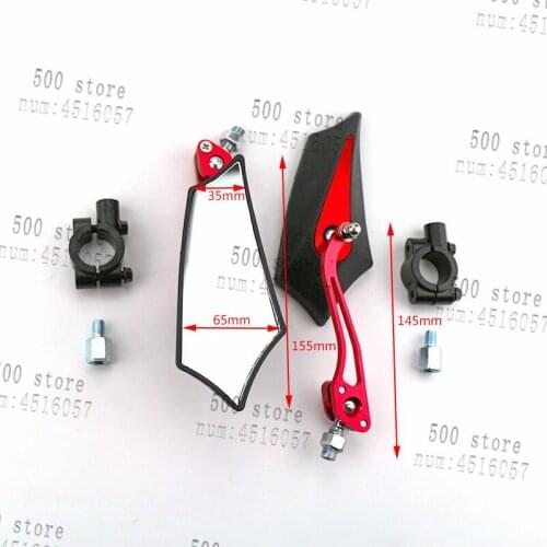 10mm 8mm 4 color hot selling moto rearview scooter mirrors motorbike side mirror ATV Off-road motorcycle rearview mirror