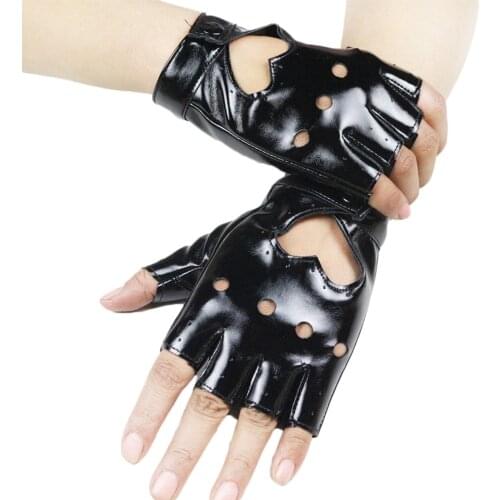 Leather Gloves Luvas Guantes Mujer For Women Girls Red Balck White Loving Heart Gloves For Women