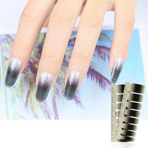 Women Self-Adhesive Gradient Glitter Full Wraps Decoration Design Nail Polish Sticker Art DIY Accessories