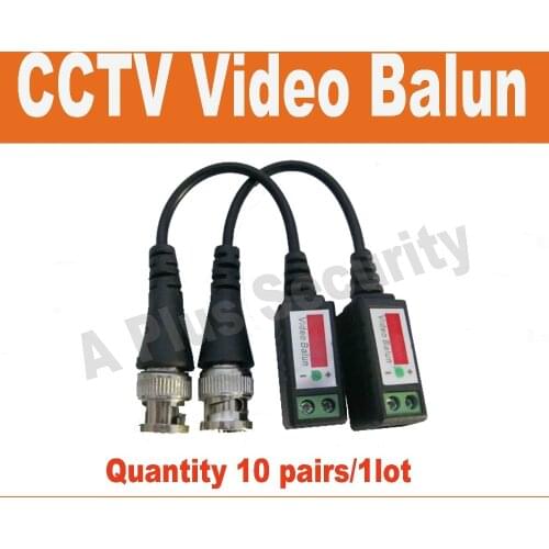 Video Balun 10 pairs BNC Cat5 CCTV UTP Video Balun passive Transceivers UTP Balun up to 3000ft Range