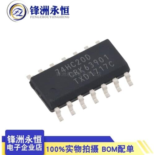 10pcs/lot 100% New original 74HC20 SN74HC20DR HC20 74HC20D SOP-14 Dual 4-input NAND gate IC