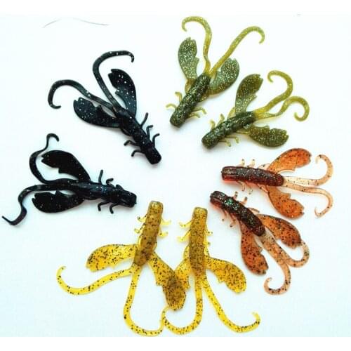 16pcs/lot 5cm Gray White Shrimp Lifelike Carp Artificial Soft Bait Fishing Tackle Tools Fishing Lure Soft Baits